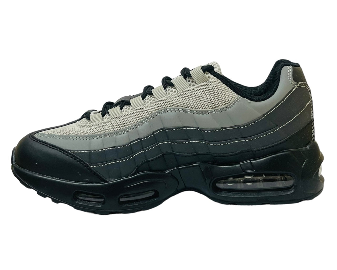 Men's Air Cushioned Sports Trainers – Black/Grey