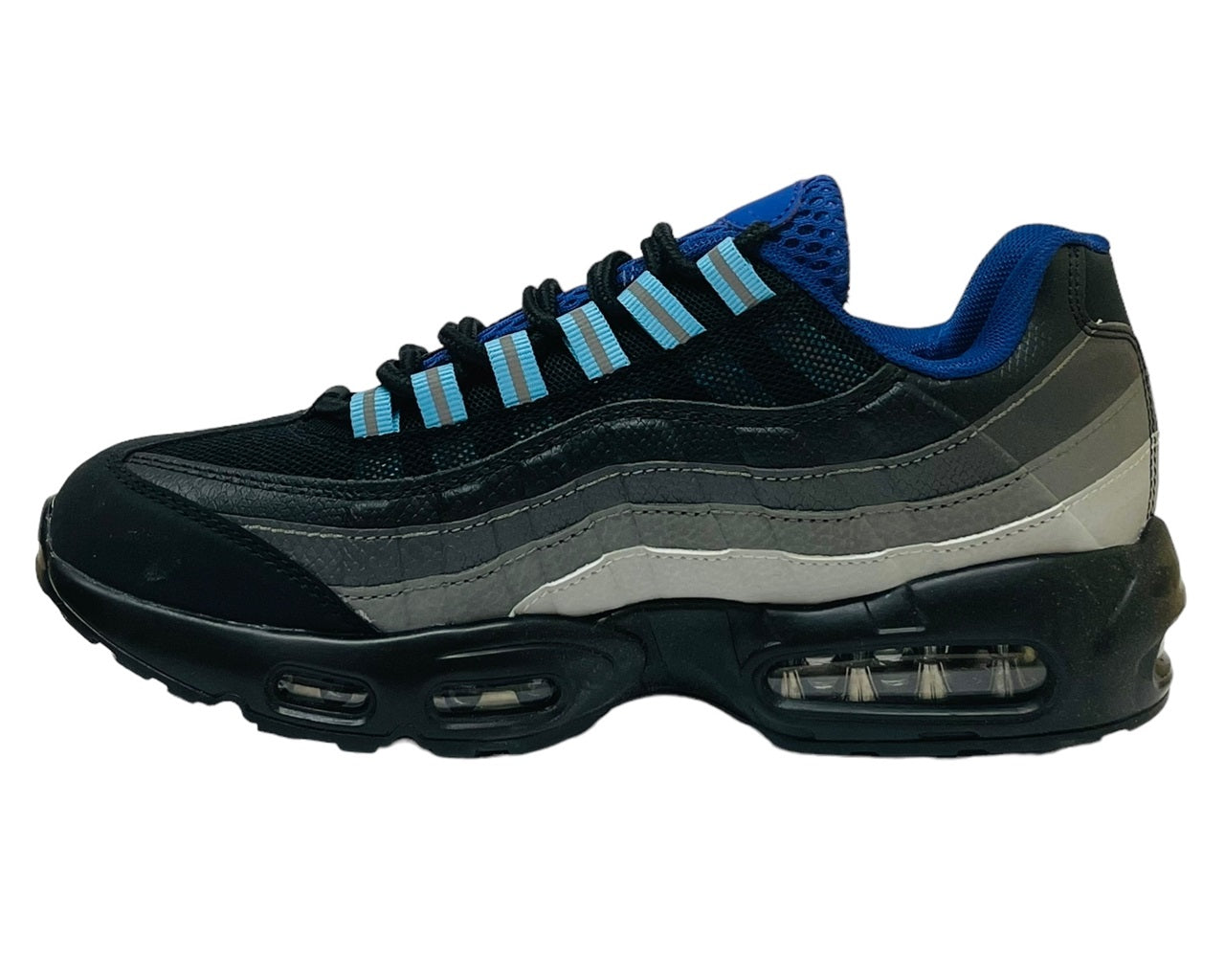 Men's Air Cushioned Sports Trainers – Black/Sky