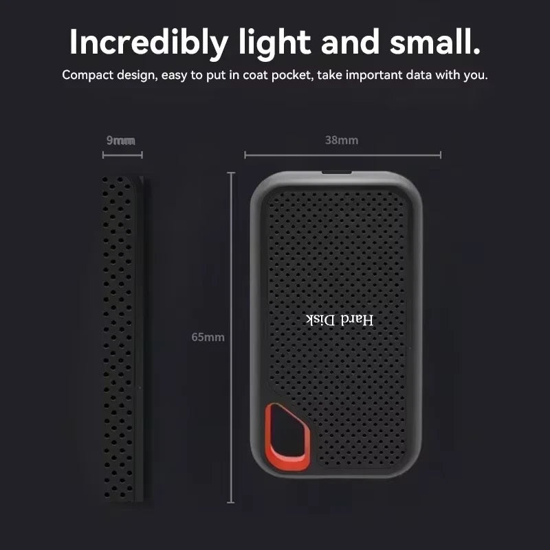 Portable SSD Drive 1TB High Speed Hard Drive 1/2/4/8/16TB-128TB External Hard Disk