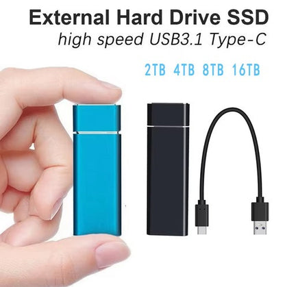 External 2/8/16/20TB Ssd High-Speed Solid State Drive Type-C/USB 3.1 Interface Portable Hard Disk for PC Laptop MAC
