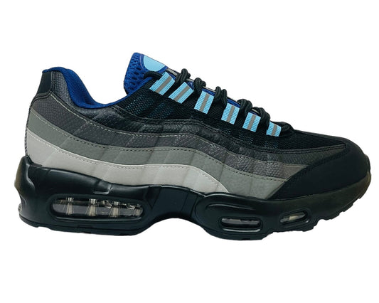 Men's Air Cushioned Sports Trainers – Black/Sky