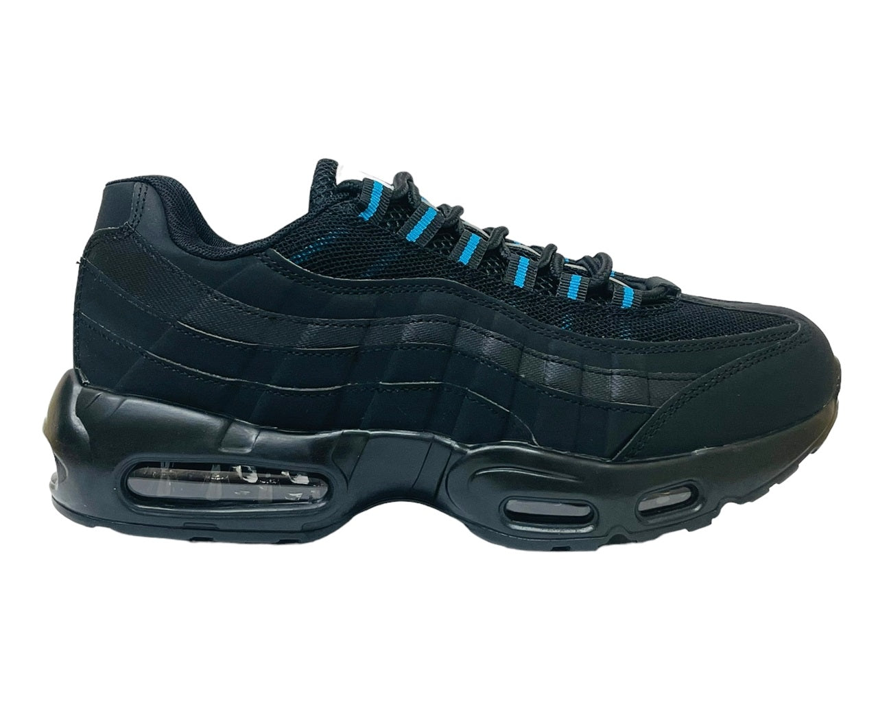 Men's Air Cushioned Sports Trainers – Black/Blue