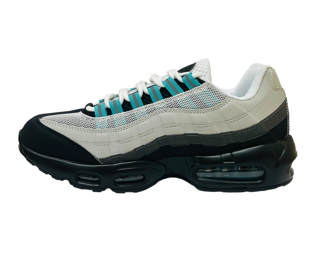 Men's Air Cushioned Sports Trainers – Black/Grey/Sky