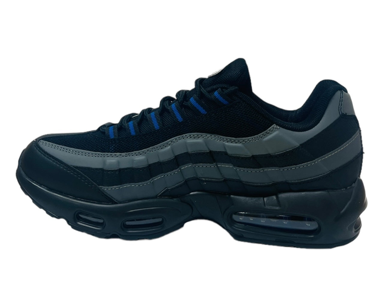 Men's Air Cushioned Sports Trainers – Black/Grey/Blue