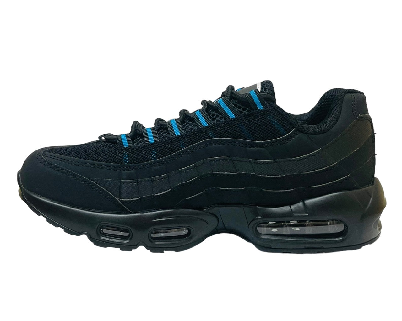 Men's Air Cushioned Sports Trainers – Black/Blue