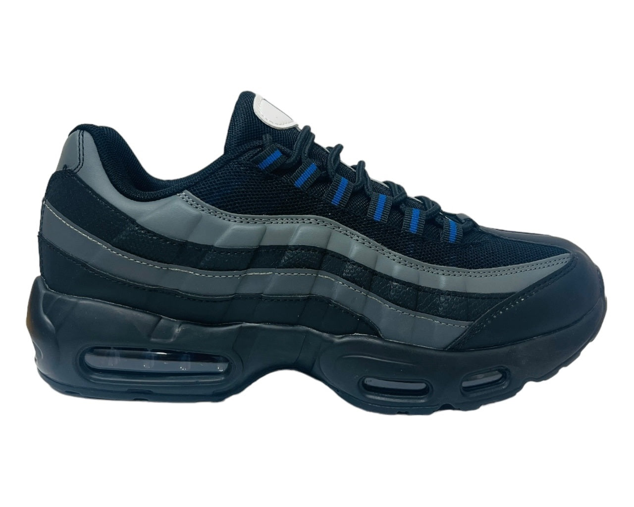 Men's Air Cushioned Sports Trainers – Black/Grey/Blue