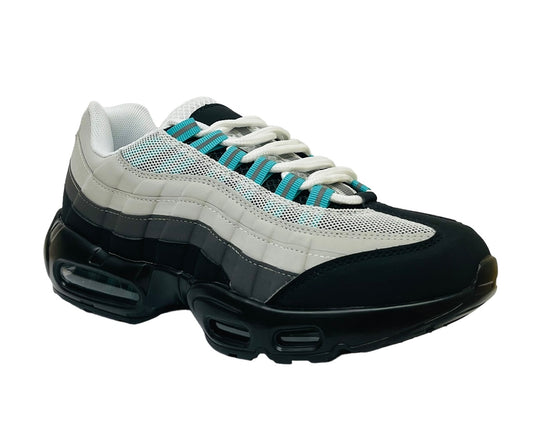 Men's Air Cushioned Sports Trainers – Black/Grey/Sky
