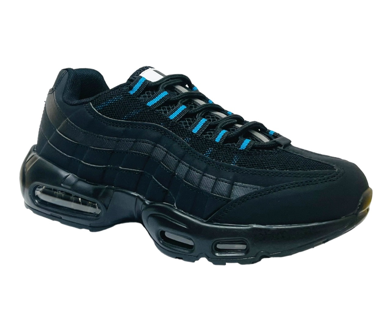 Men's Air Cushioned Sports Trainers – Black/Blue
