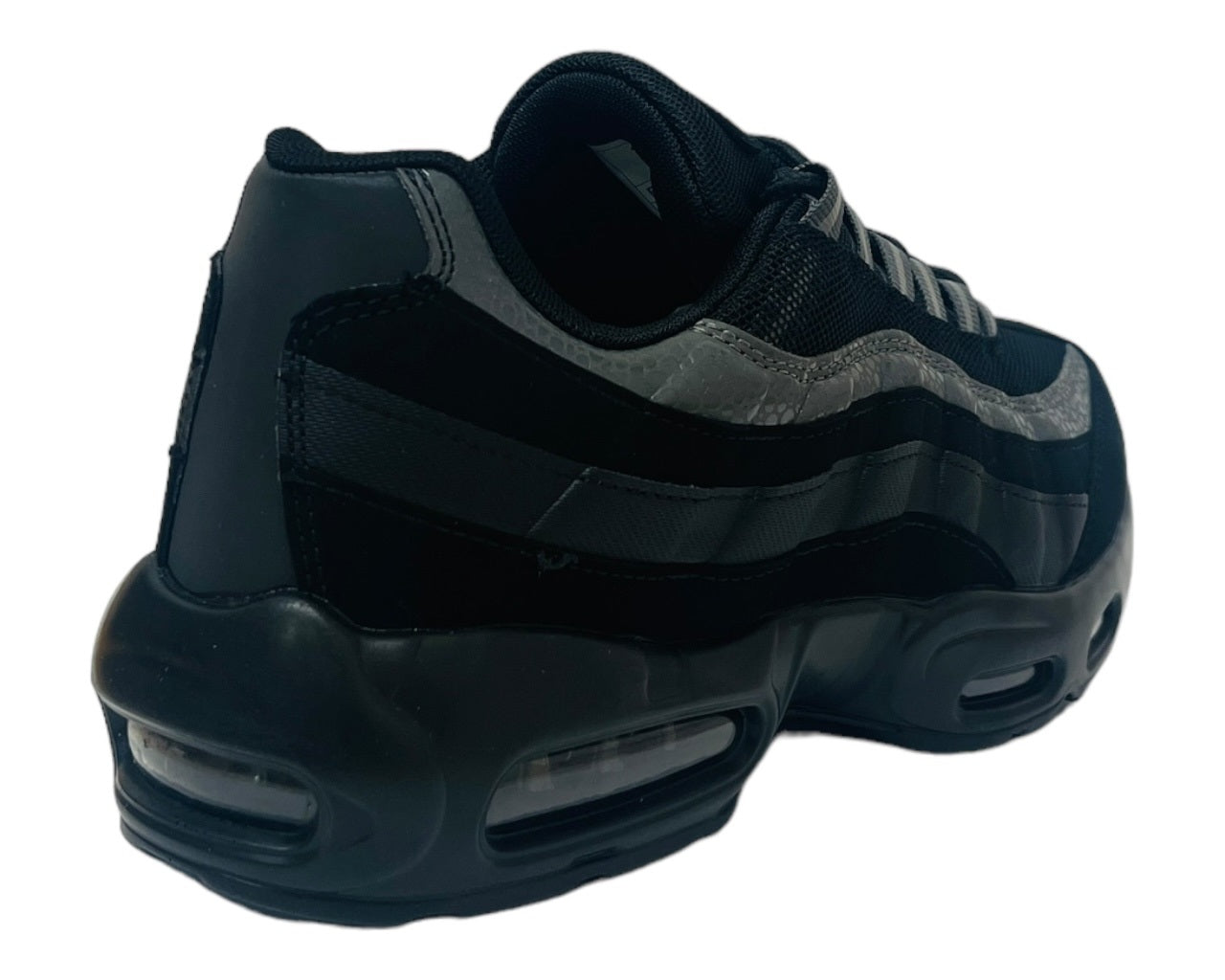 Men's Air Cushioned Sports Trainers – Black/Dark Grey